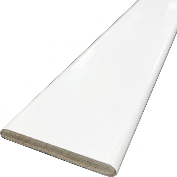 Pircher Battiscopa in Ayous Rivestito Liscio Bianco MM10X80X2400 - PIRCHER OBERLAND